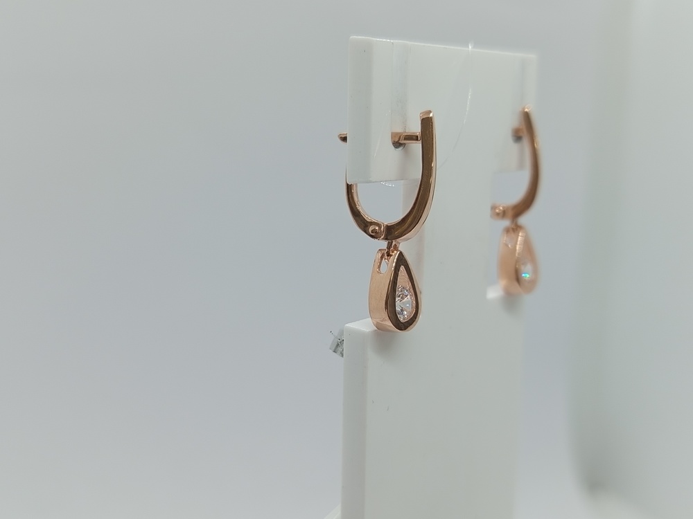 СЕРЬГИ С КАМНЕМ (Au 585)