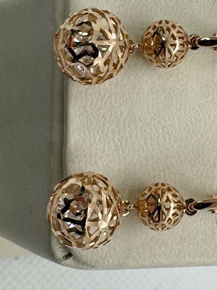 СЕРЬГИ С КАМНЯМИ (Au 585)