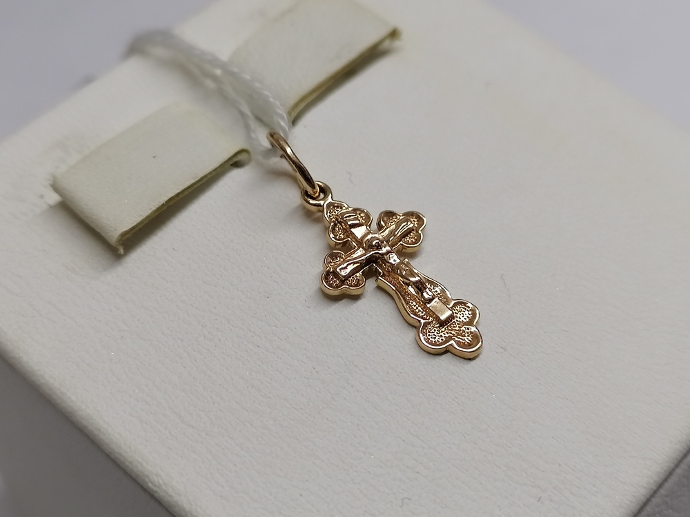 ПОДВЕСКА КРЕСТ БЕЗ КАМНЯ (Au 585)