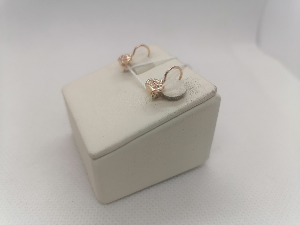 СЕРЬГИ С КАМНЕМ (Au 585)