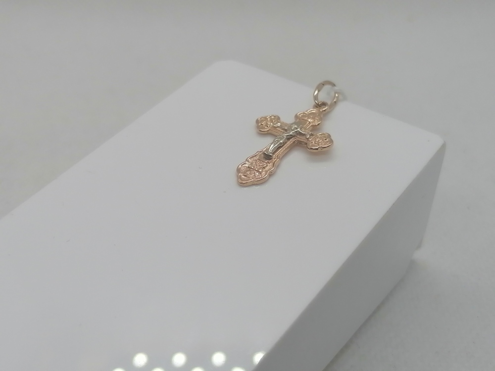 ПОДВЕСКА КРЕСТ БЕЗ КАМНЯ (Au 585)