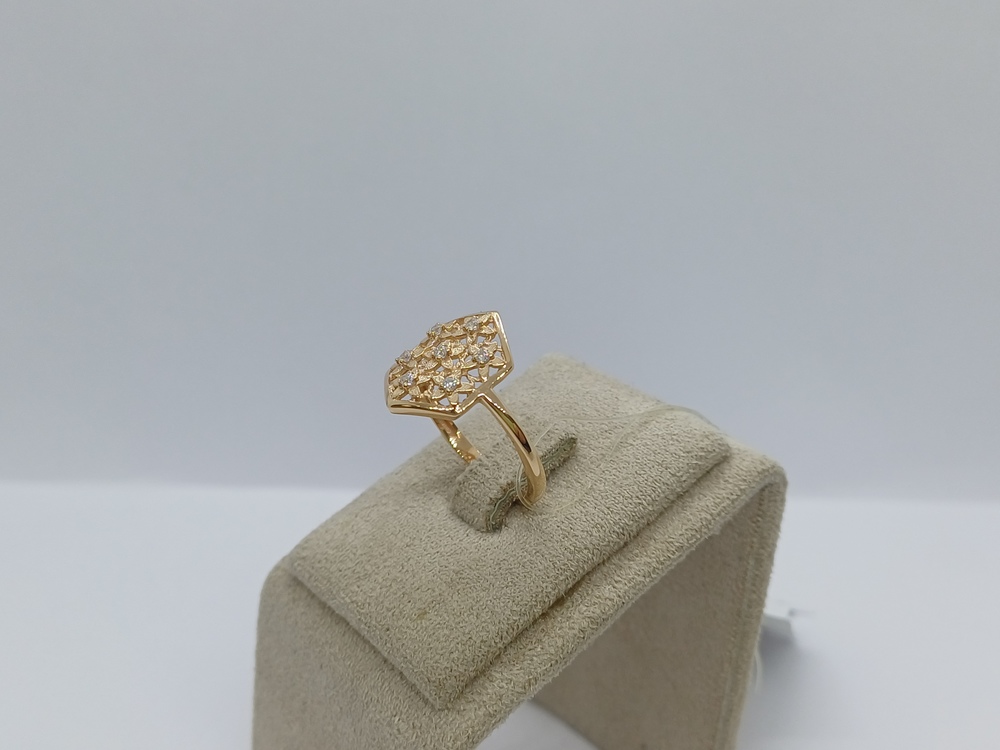 КОЛЬЦО С КАМНЯМИ (Au 585)