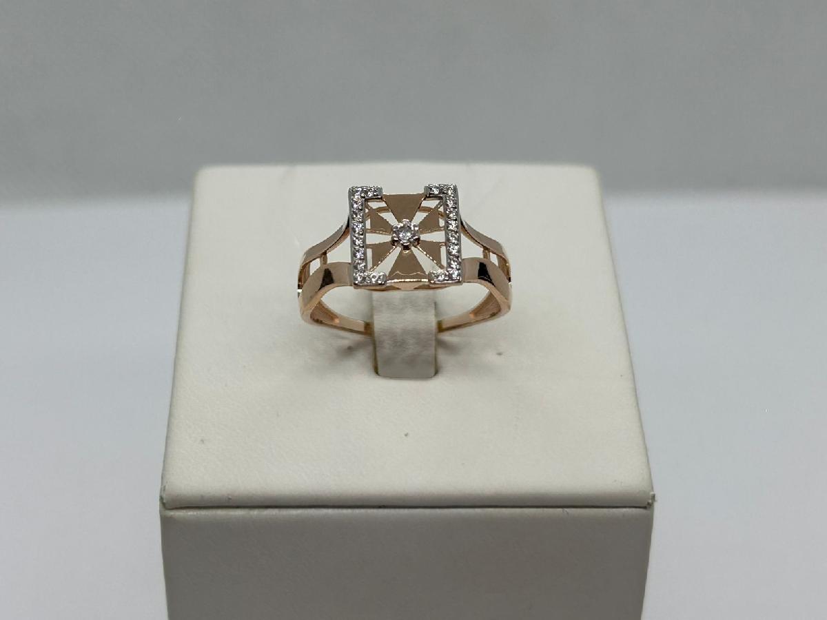 КОЛЬЦО С КАМНЯМИ (Au 585)