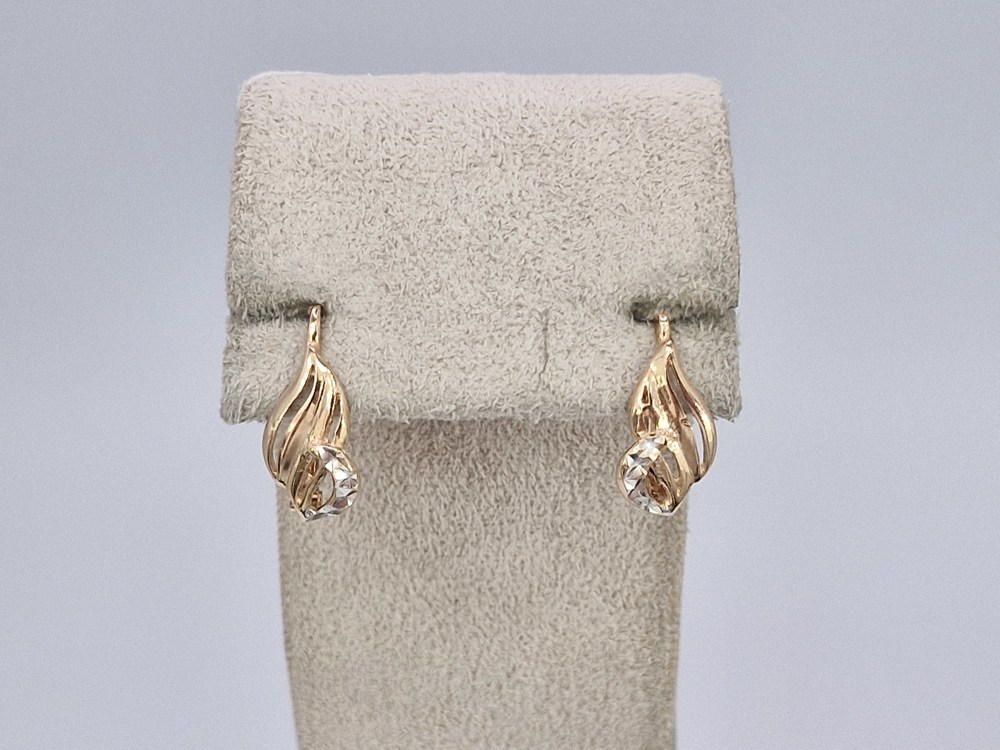 СБКМ585 СЕРЬГИ БЕЗ КАМНЯ (Au 585)