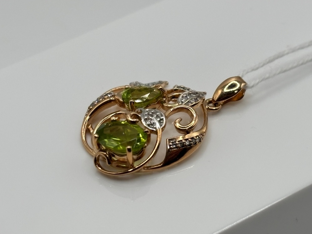 ПОДКМИ585 ПОДВЕСКА С КАМНЯМИ (Au 585)