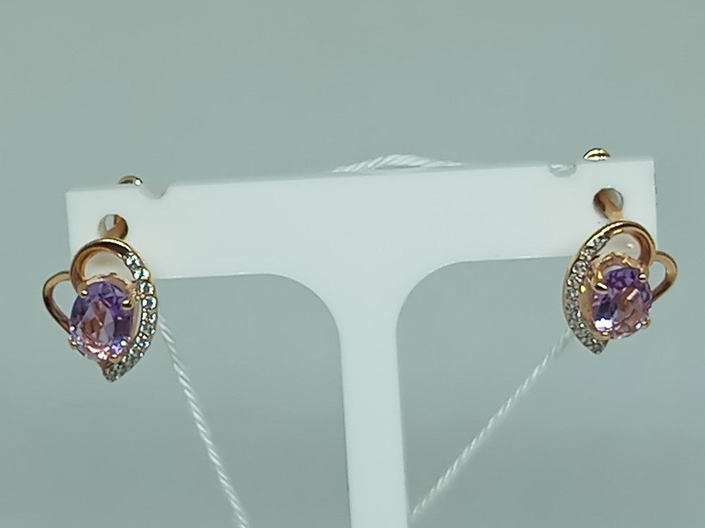 СКМИ585 СЕРЬГИ С КАМНЯМИ (Au 585)