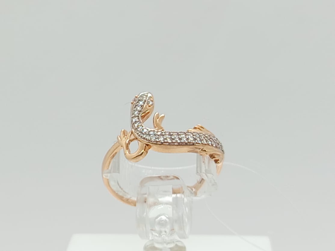 КОЛЬЦО С КАМНЯМИ (Au 585)