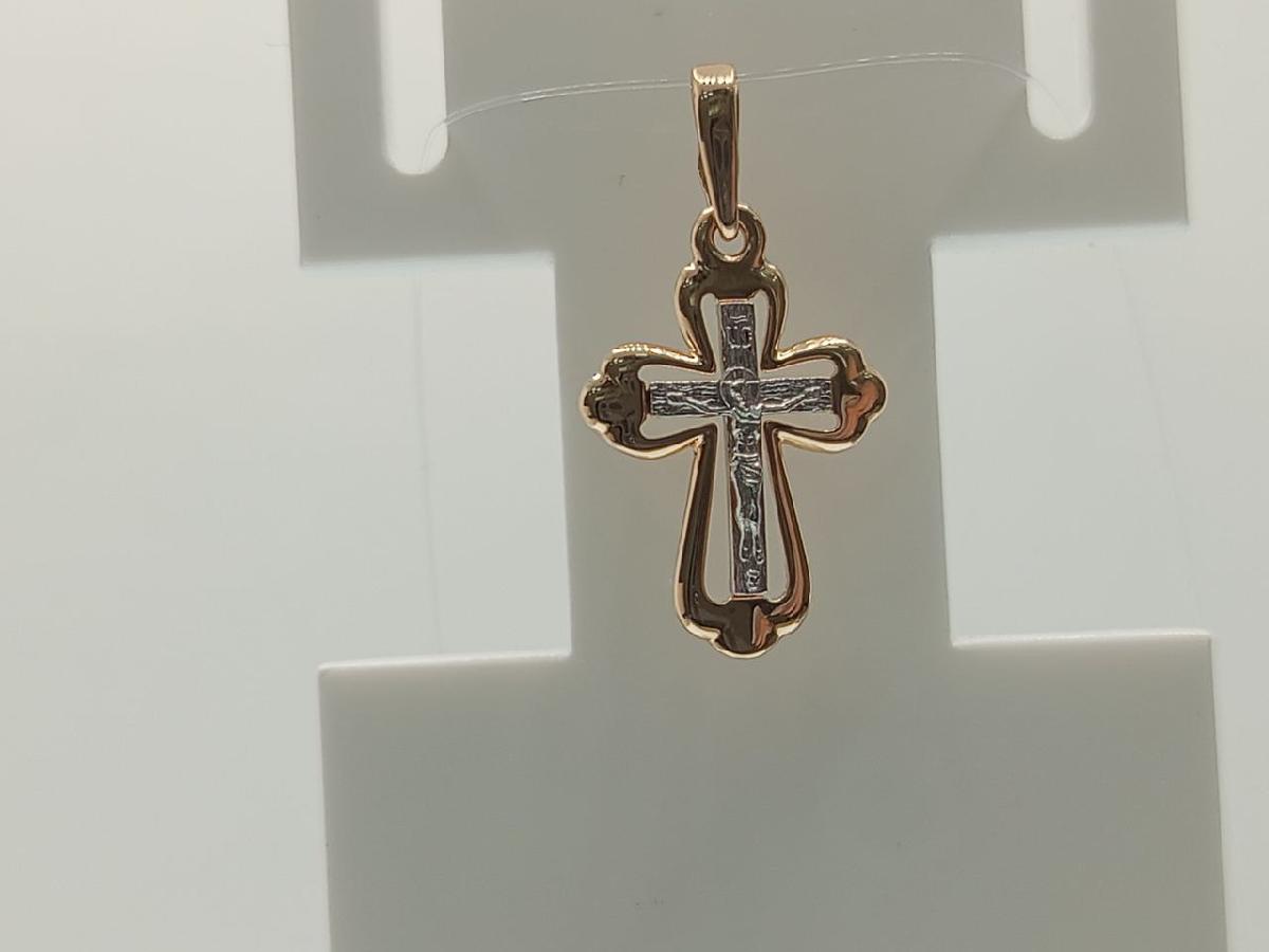 ПОДВЕСКА КРЕСТ без камня (Au 585)