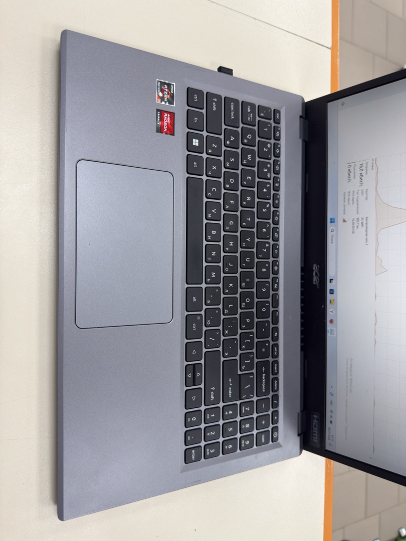 Ноутбук Acer; Ryzen 3 7320, AMD Radeon (TM) Graphics, 8 Гб, 256 Гб, Нет