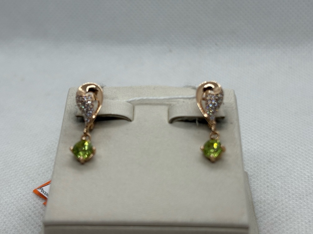 СКМИ585 СЕРЬГИ С КАМНЯМИ (Au 585)