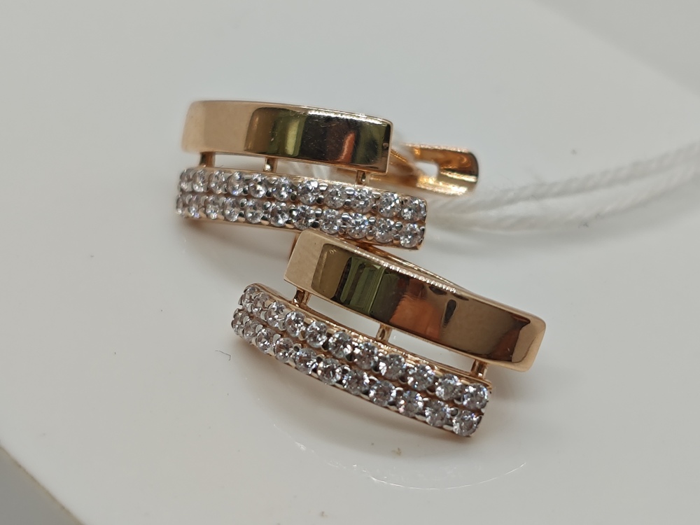 СКМИ585 СЕРЬГИ С КАМНЯМИ (Au 585)