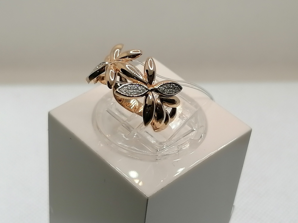 КОЛЬЦО С КАМНЯМИ (Au 585)