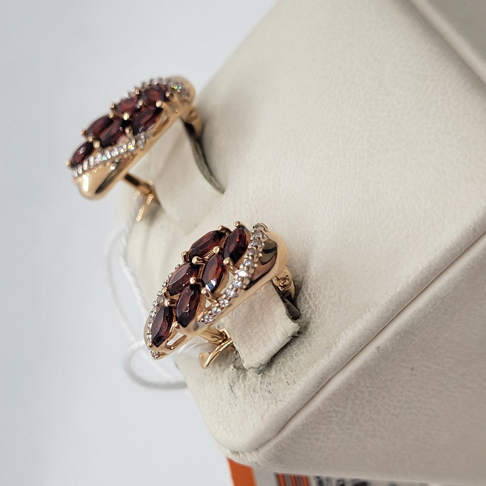 СКМИ585 СЕРЬГИ С КАМНЯМИ (Au 585)