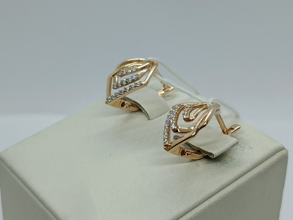 СКМИ585 СЕРЬГИ С КАМНЯМИ (Au 585)