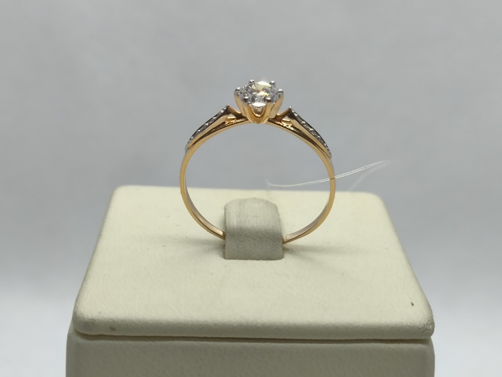 КОЛЬЦО С КАМНЯМИ (Au 585)