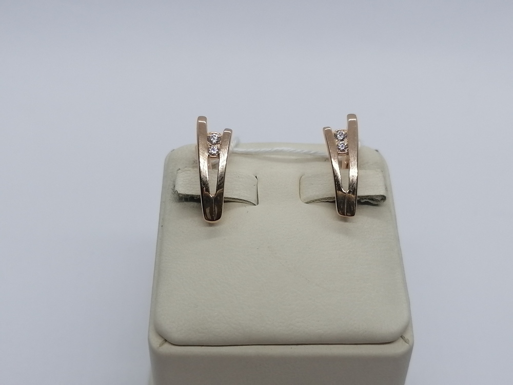 СКМИ585 СЕРЬГИ С КАМНЯМИ (Au 585)