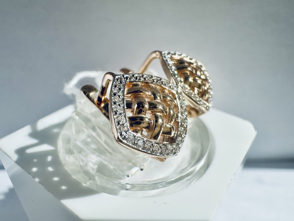 СЕРЬГИ С КАМНЯМИ (Au 585)