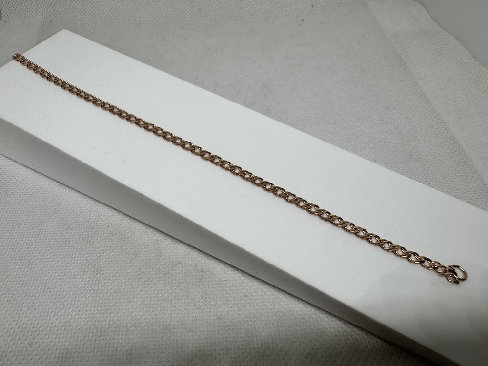 БРАСЛЕТ ПОЛНОВЕСНЫЙ Ромб двойной (Au 585)