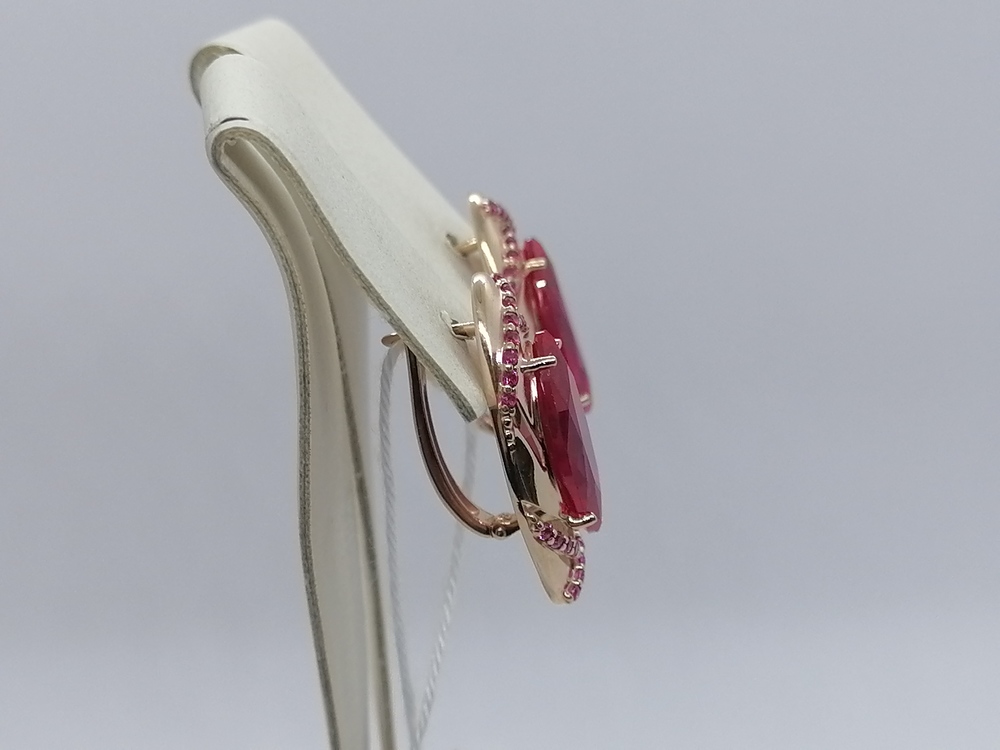 СКМИ585 СЕРЬГИ С КАМНЯМИ (Au 585)