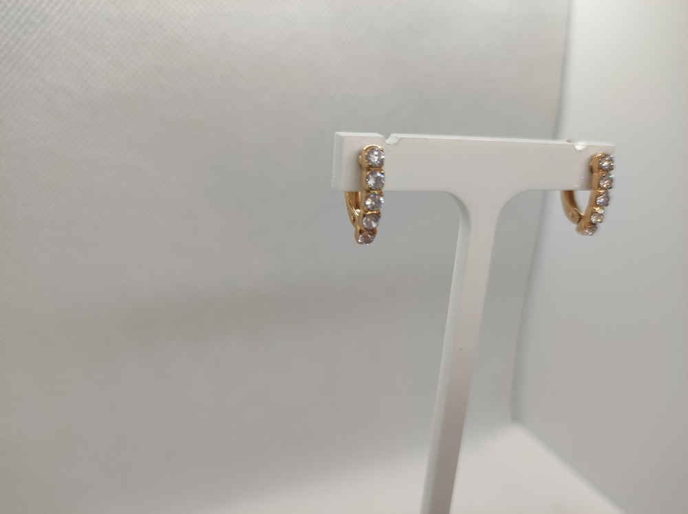 СКМИ375 СЕРЬГИ С КАМНЯМИ (Au 375)