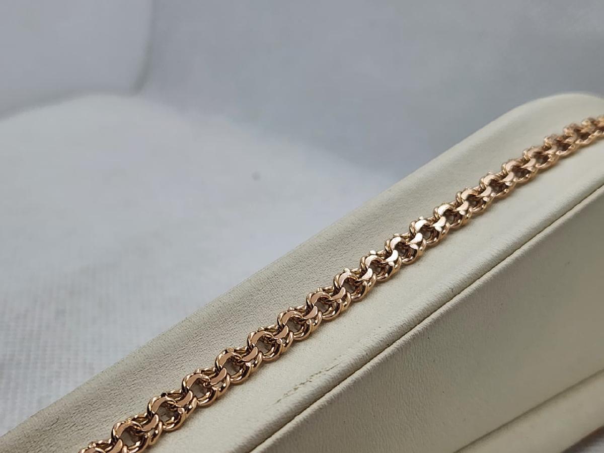 БЛБ585 БРАСЛЕТ ПОЛНОВЕСНЫЙ Бисмарк (Au 585)