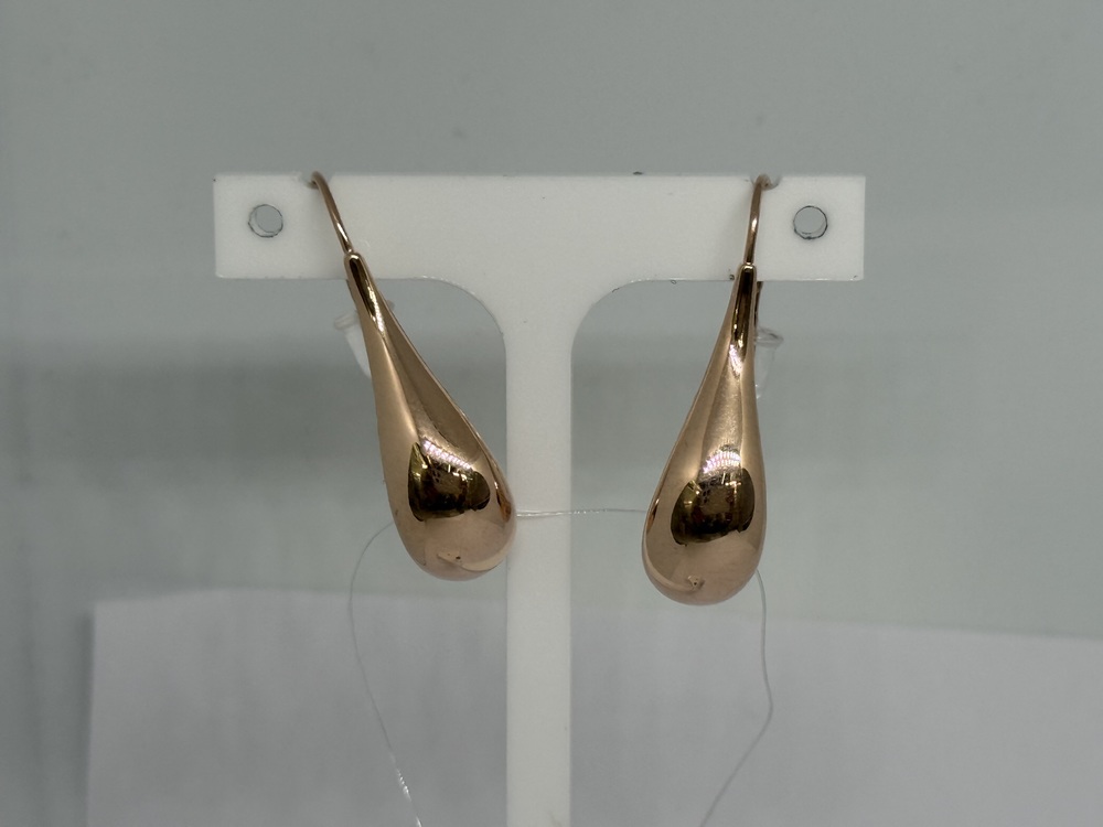 СЕРЬГИ ПЕТЕЛЬКА без камня (Au 585)