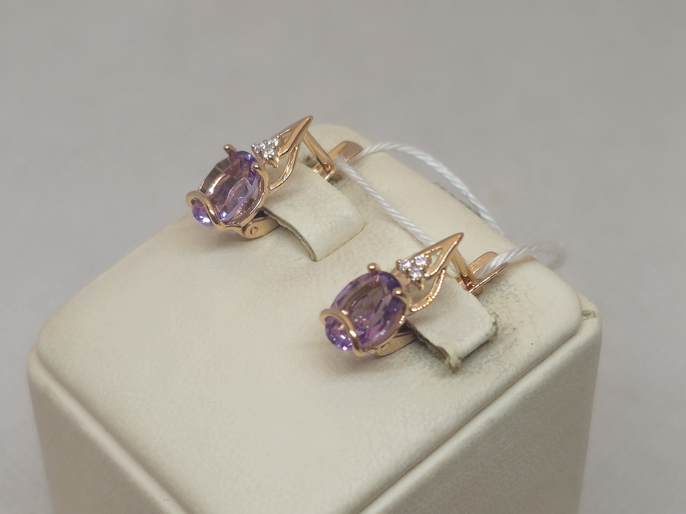 СЕРЬГИ С КАМНЯМИ (Au 585)