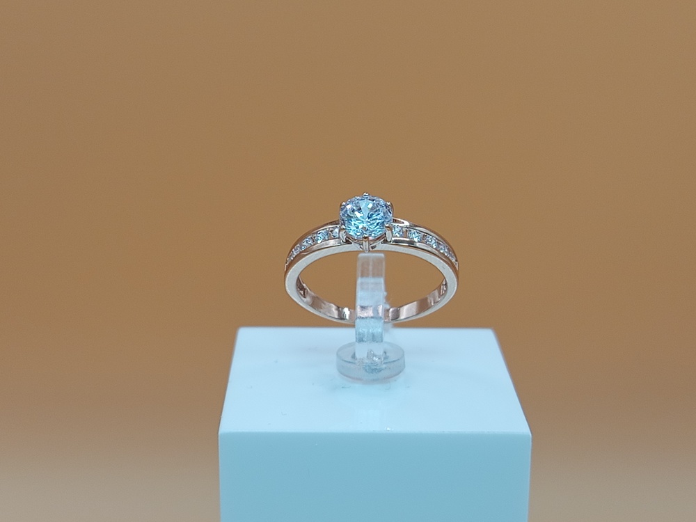 КОЛЬЦО С КАМНЯМИ (Au 585)