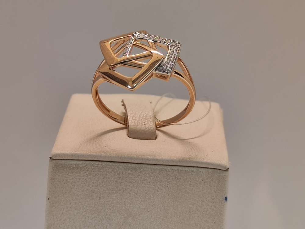 КОЛЬЦО С КАМНЯМИ (Au 585)