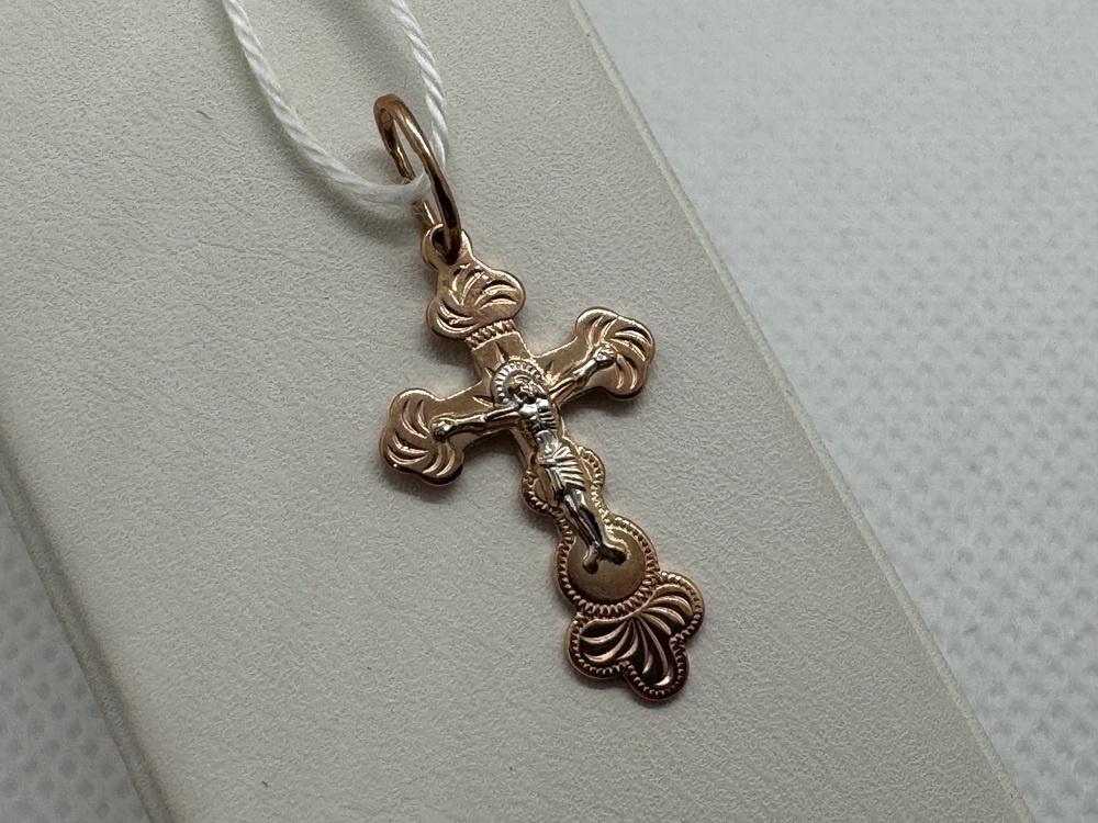 ПОДВЕСКА КРЕСТ БЕЗ КАМНЯ (Au 375)