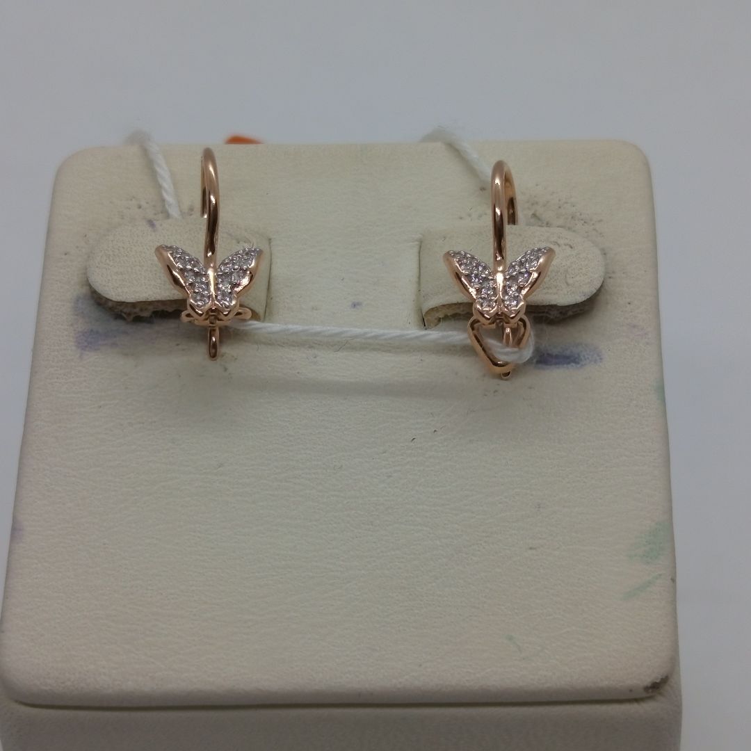 СКМИ585 СЕРЬГИ С КАМНЯМИ (Au 585)