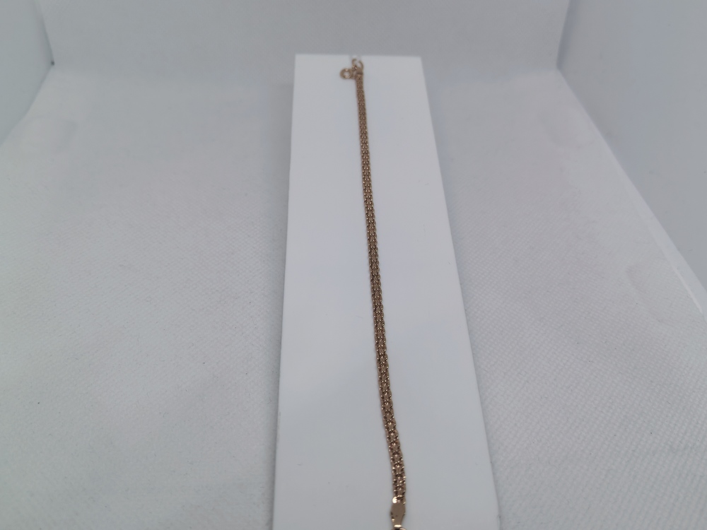 БРАСЛЕТ ПУСТОТЕЛЫЙ Бисмарк машинный Au 585