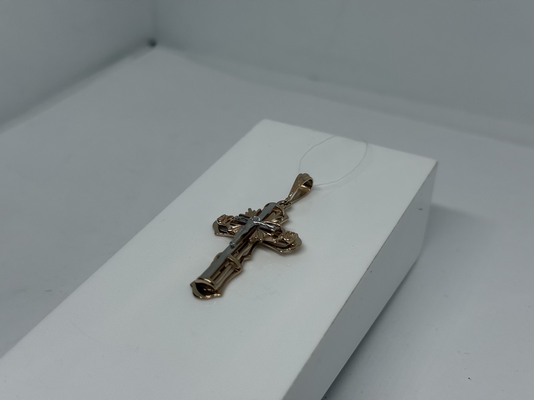 ПОДВЕСКА КРЕСТ без камня (Au 585)