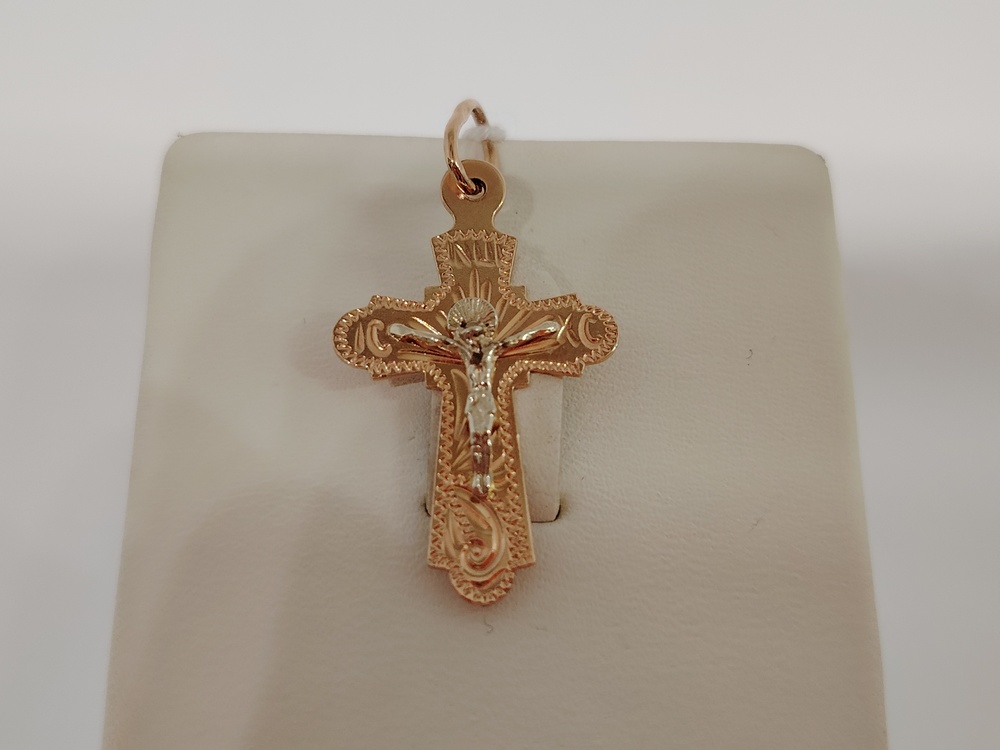 ПОДКБК585 ПОДВЕСКА КРЕСТ БЕЗ КАМНЯ (Au 585)