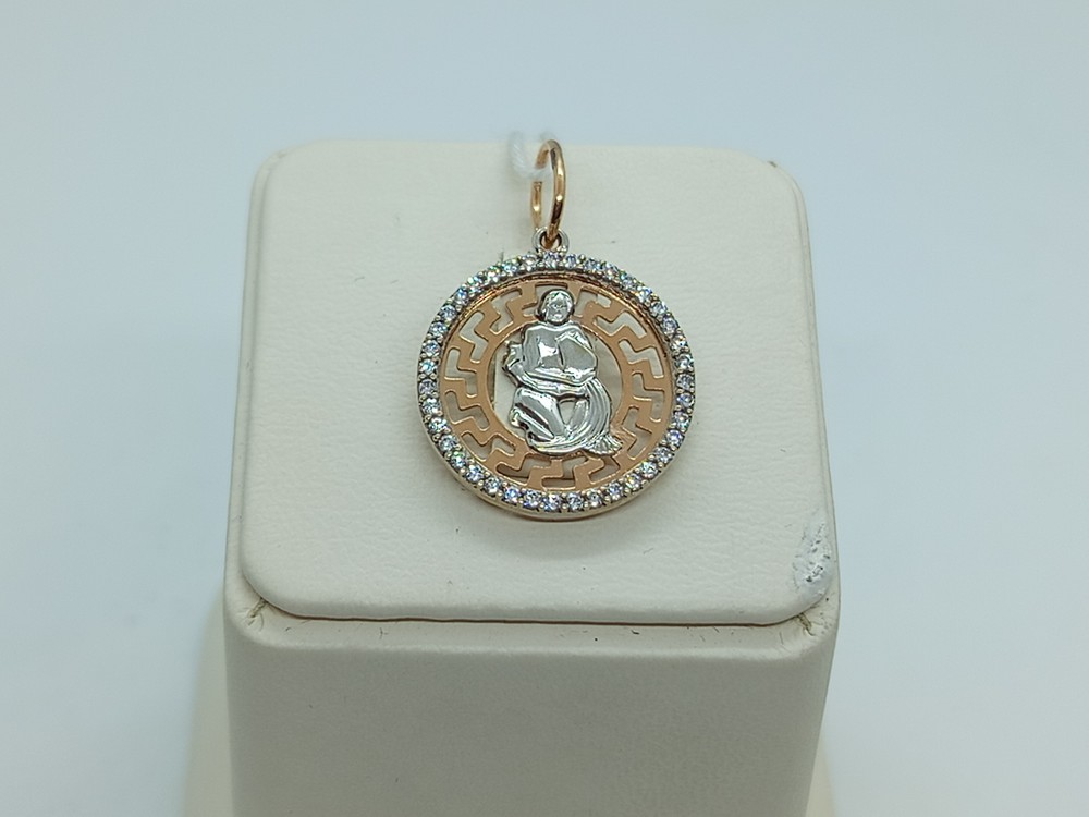 ПОДВЕСКА ЗНАК ЗОДИАКА ВОДОЛЕЙ Au 585