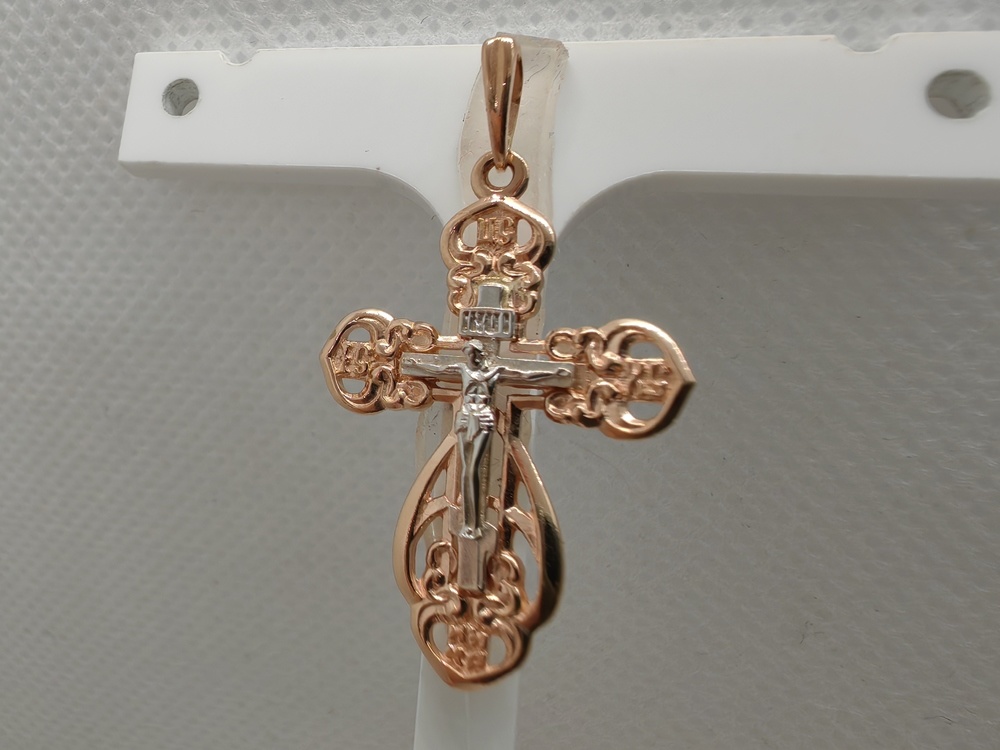 ПОДКБК585 ПОДВЕСКА КРЕСТ БЕЗ КАМНЯ (Au 585)