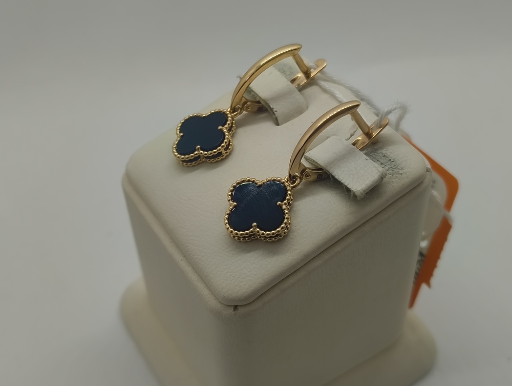 СКМ585 СЕРЬГИ С КАМНЕМ (Au 585)