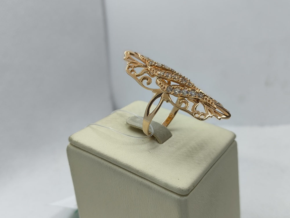 КОЛЬЦО С КАМНЯМИ (Au 585)