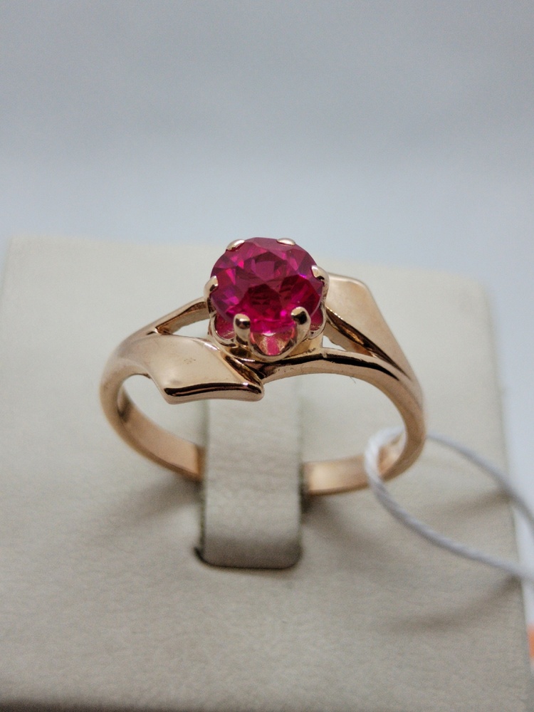 КОЛКМ583 КОЛЬЦО С КАМНЕМ (Au 583)