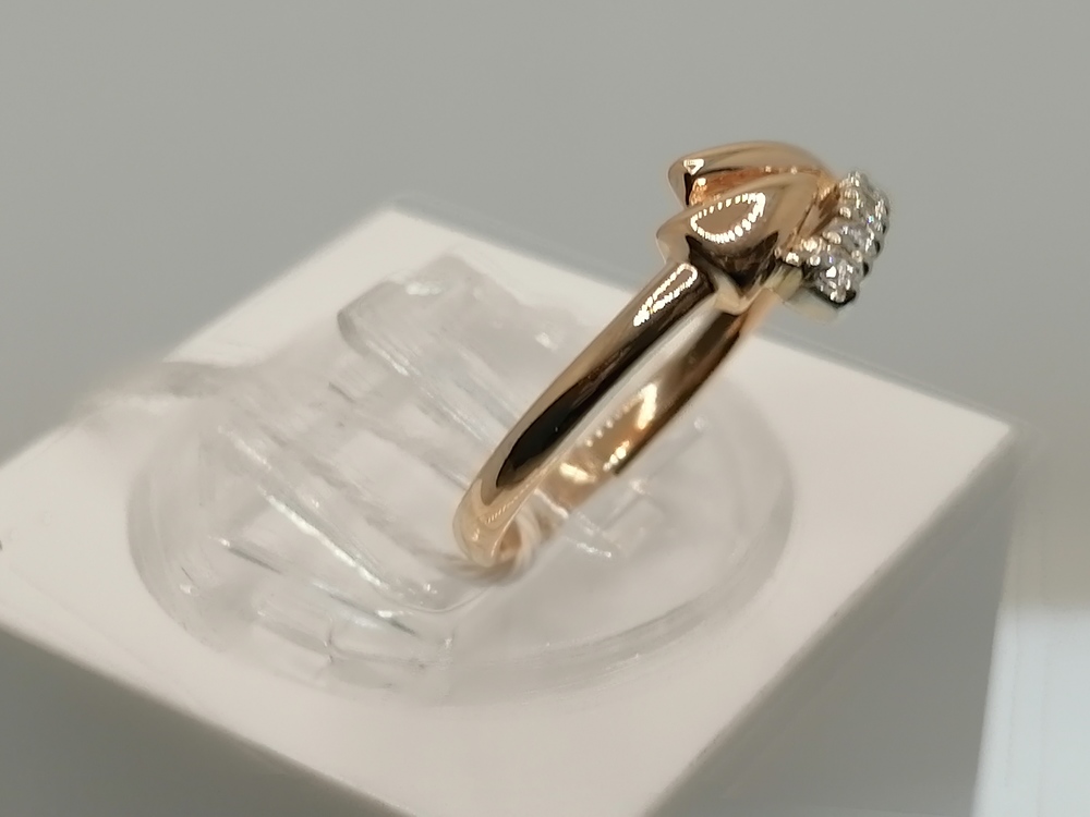 КОЛЬЦО С КАМНЯМИ (Au 585)