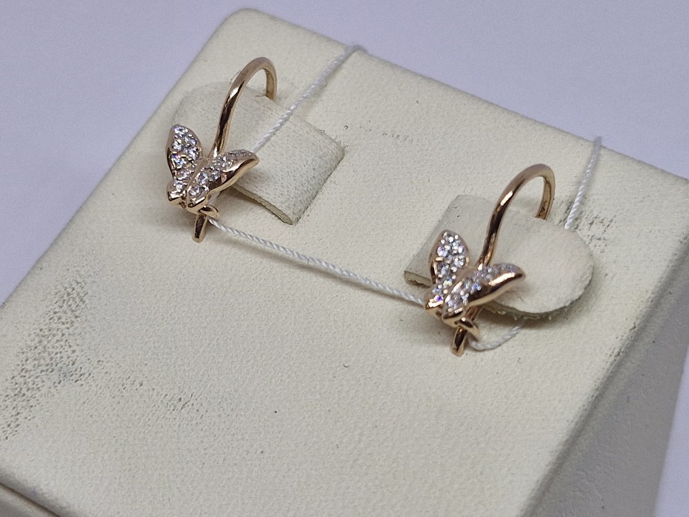 СКМИ585 СЕРЬГИ С КАМНЯМИ (Au 585)