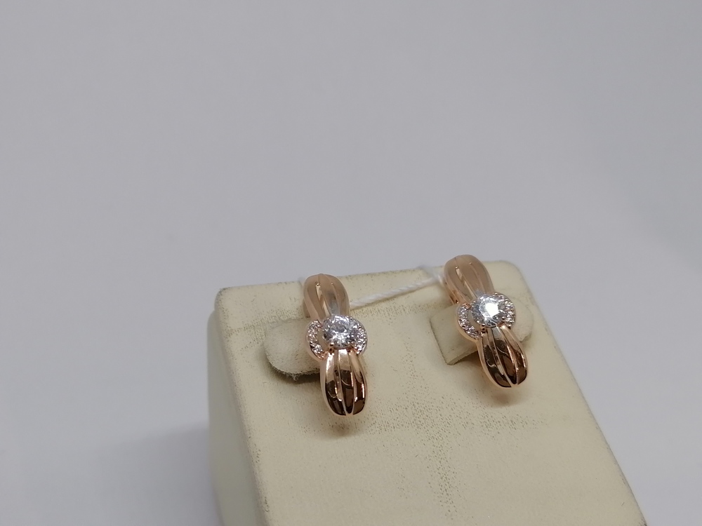 СКМИ585 СЕРЬГИ С КАМНЯМИ (Au 585)