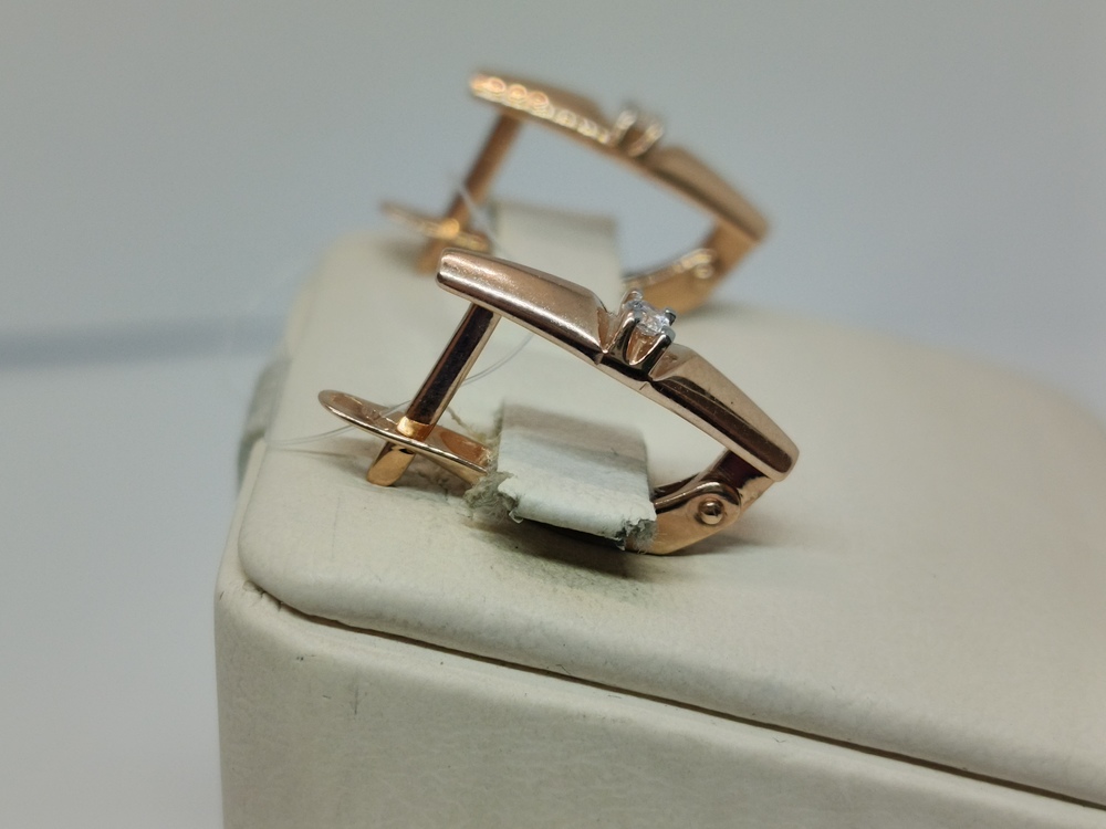 СЕРЬГИ С КАМНЕМ (Au 585)