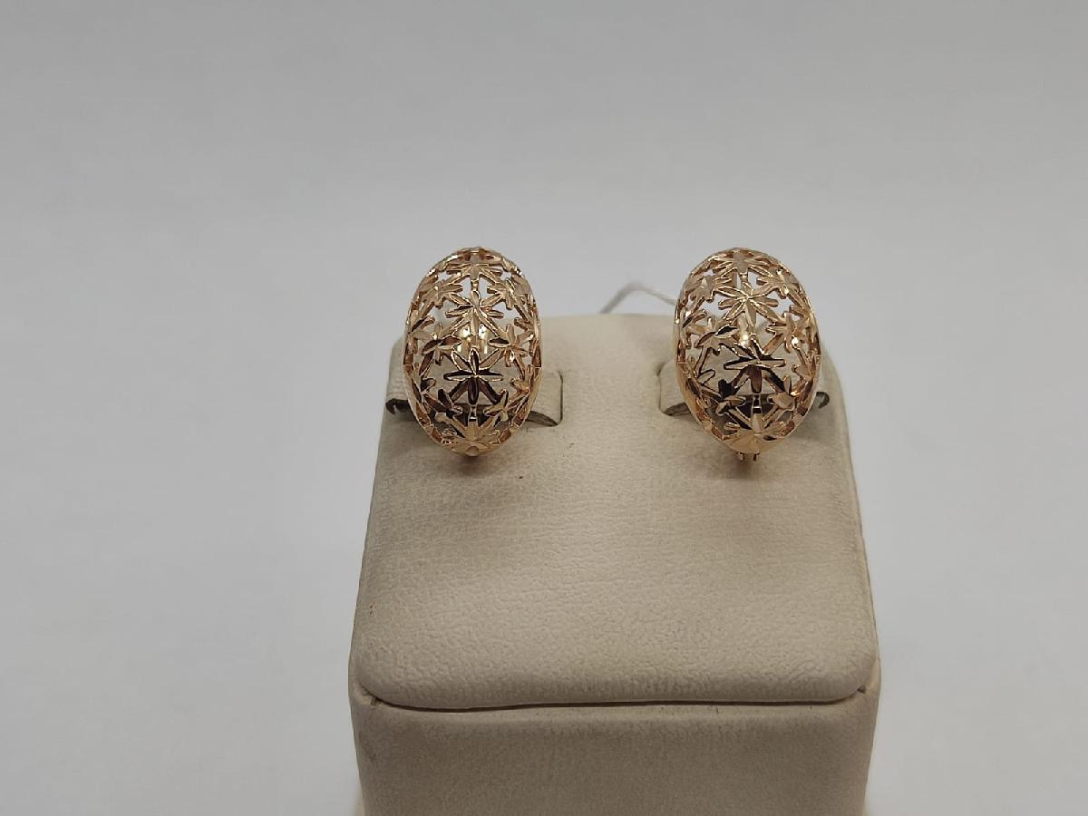 СБКМ585 СЕРЬГИ БЕЗ КАМНЯ (Au 585)