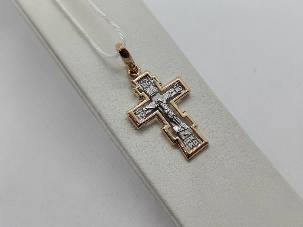 ПОДКБК585 ПОДВЕСКА КРЕСТ БЕЗ КАМНЯ (Au 585)
