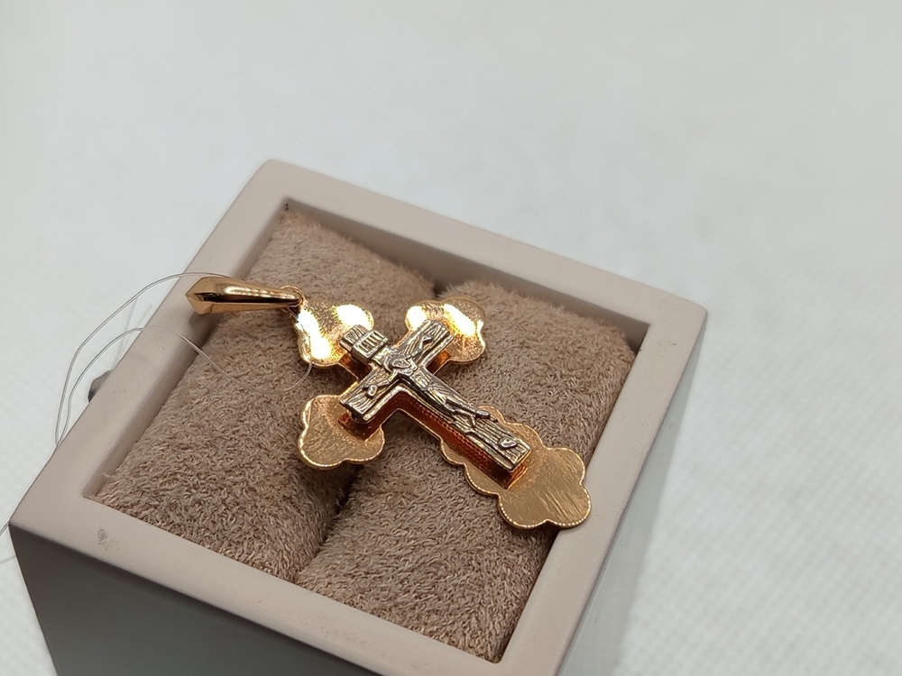 ПОДВЕСКА КРЕСТ без камня (Au 585)