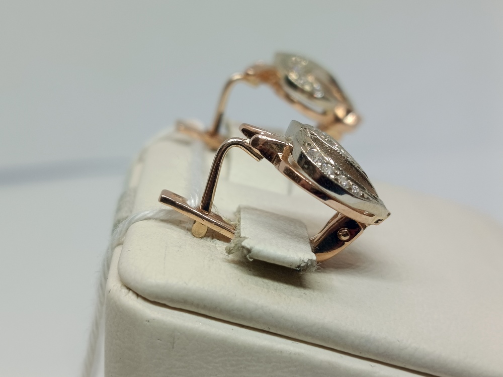 СКМИ585 СЕРЬГИ С КАМНЯМИ (Au 585)