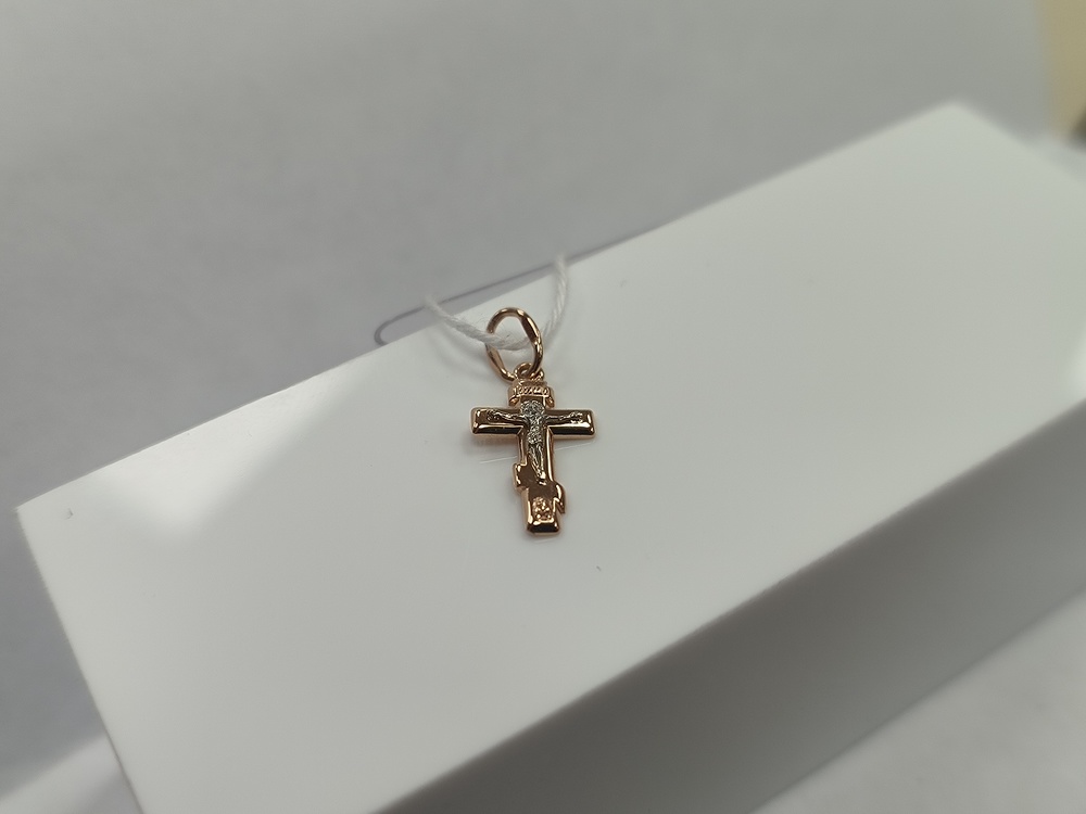ПОДВЕСКА КРЕСТ БЕЗ КАМНЯ (Au 585)