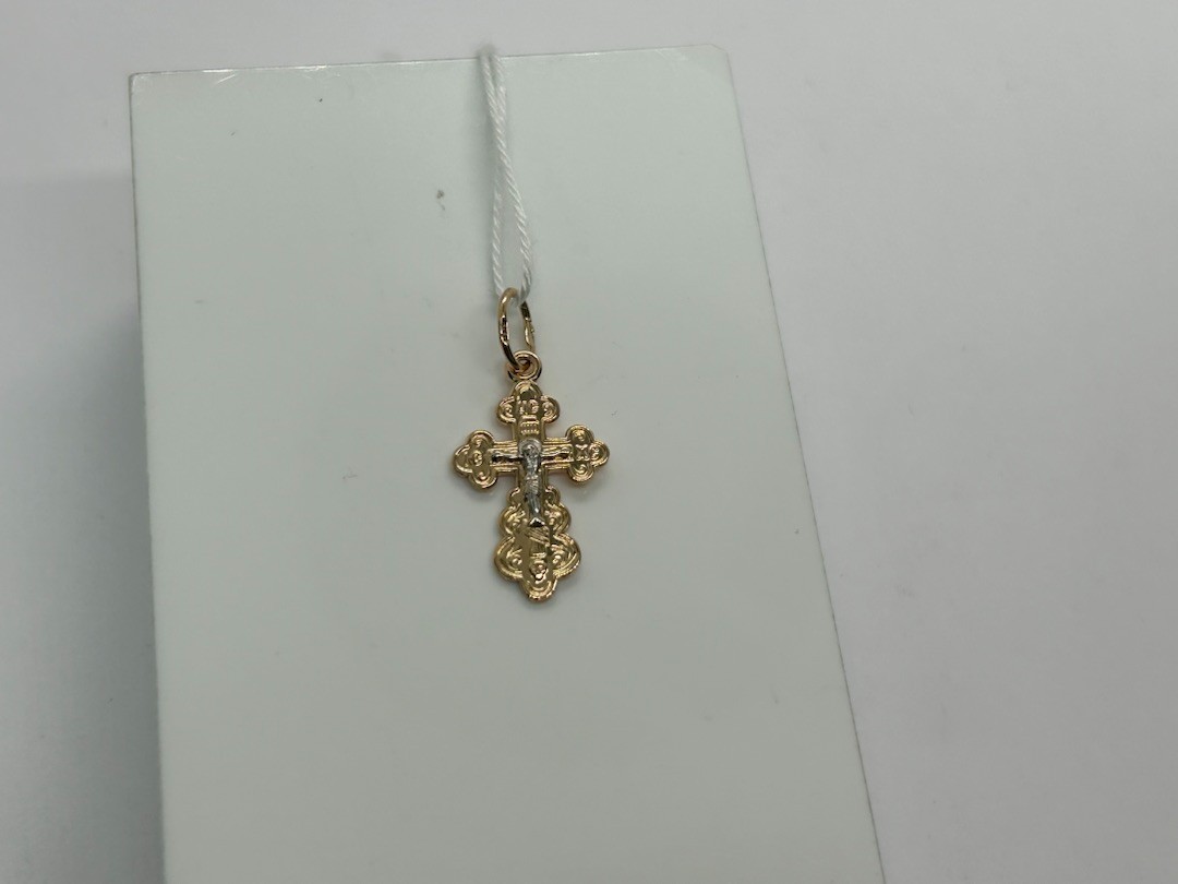 ПОДВЕСКА КРЕСТ БЕЗ КАМНЯ (Au 585)