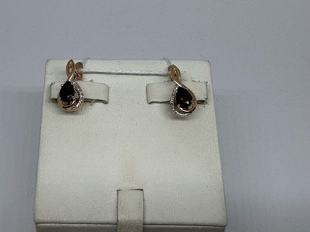 СКМИ585 СЕРЬГИ С КАМНЯМИ (Au 585)